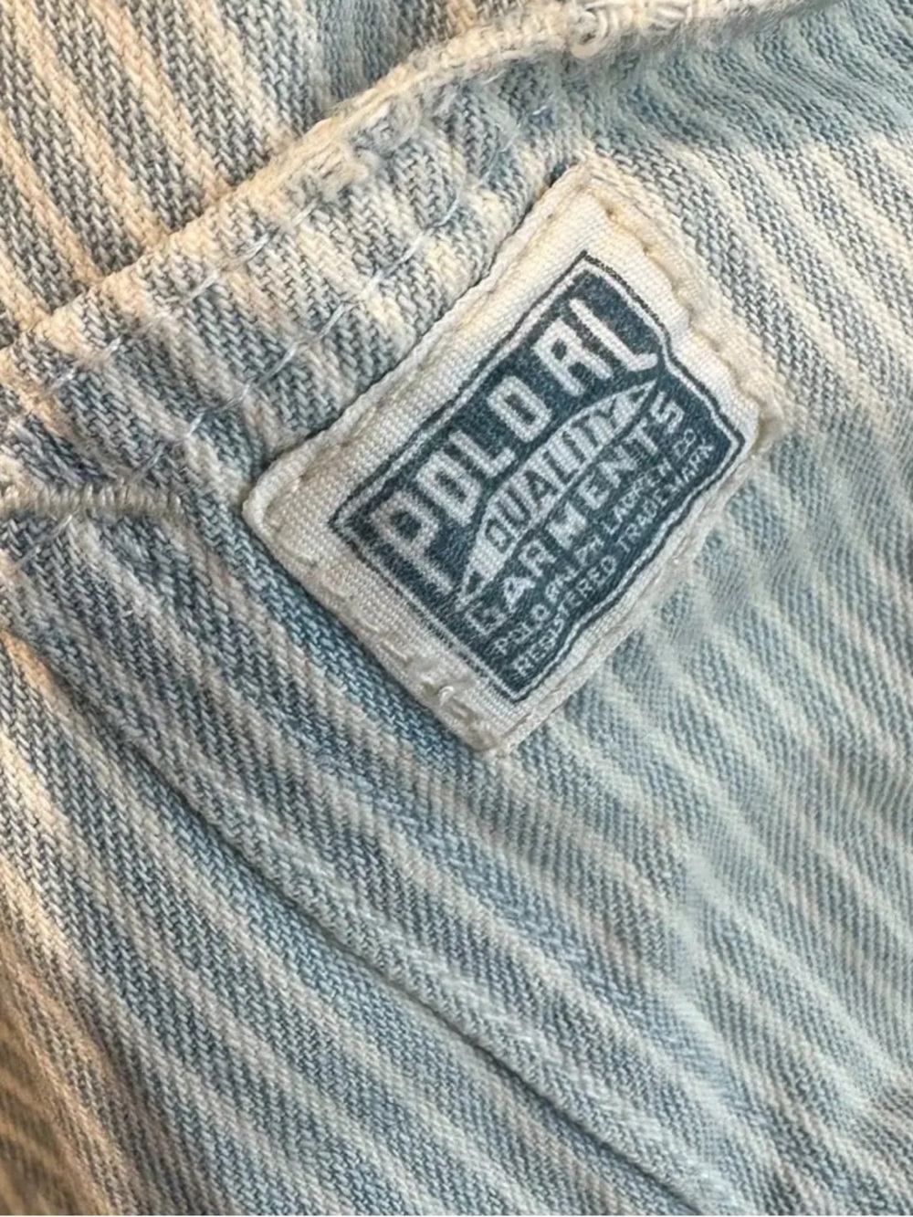 Vtg Polo Ralph Lauren Railroad Stripe Paperbag Waist Denim Jeans Women’s Size 30 - Picture 7 of 9
